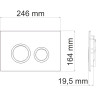 Система инсталляции для унитазов WASSERKRAFT GLAN 66TLT.010.ME.WH.PB01